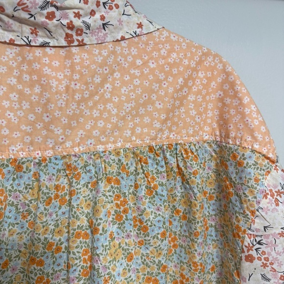 American Eagle Women Button Front Oversized Resort Shirt Multi Floral XL - Picture 7 of 8